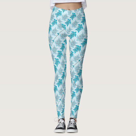 Blauschildkröten Schwimmen Thunder_Cove Leggings (Vorderseite)