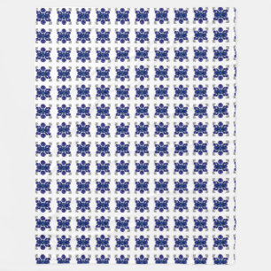 Blauschildkrötenmuster Fleecedecke