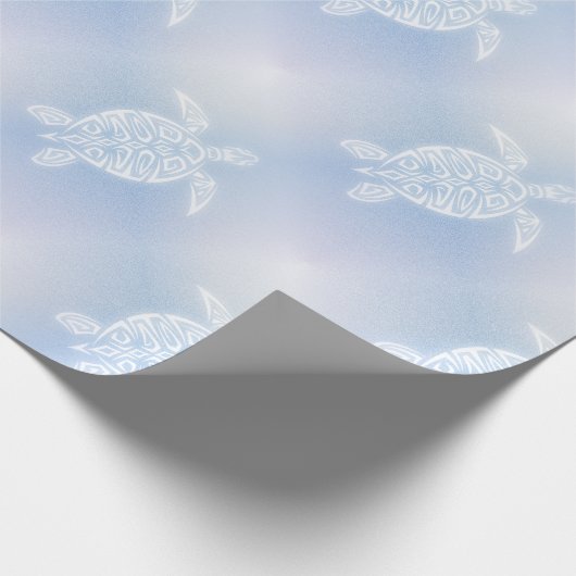 Blauschildkrötenmuster Geschenkpapier (Ecke)