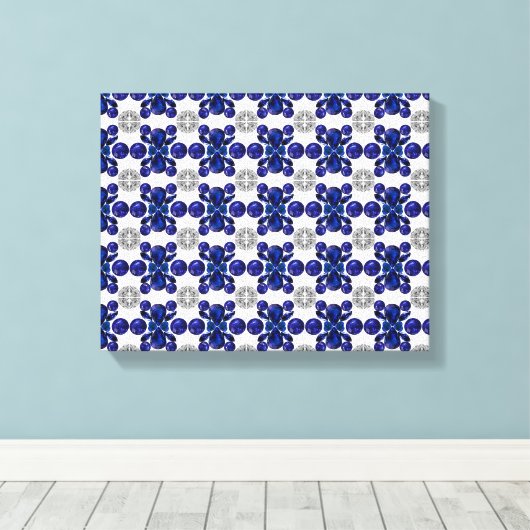 Blauschildkrötenmuster Leinwanddruck (Insitu (Holzboden))