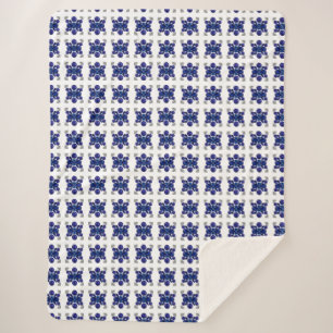 Blauschildkrötenmuster Sherpadecke