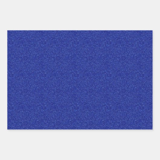 Blauschimmernde Glitzern Geschenkpapier Set (Vorderseite)