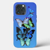 Blauschimmernde Schmetterlinge Case-Mate iPhone Hülle (Rückseite)