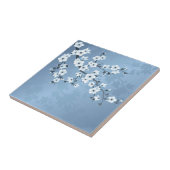 Blauschimmerndes Kirschblossom Fliese (Seite)