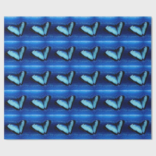Blauschmetterling bezaubern geschenkpapier (Flach)