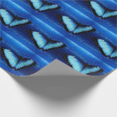 Blauschmetterling bezaubern geschenkpapier (Ecke)