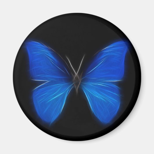 Blauschmetterling-Flying-Insekt Magnet (Vorne)