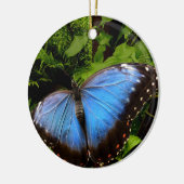 Blauschmetterling Keramik Ornament (Links)