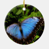 Blauschmetterling Keramik Ornament (Hinten)