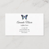 Blauschmetterling-Rettungsassistent Holograph Squa Visitenkarte (Rückseite)