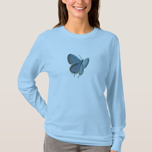 Blauschmetterling T-Shirt (Vorderseite)