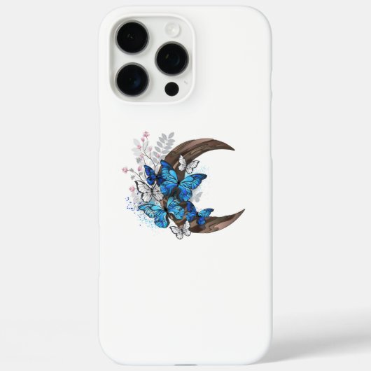 Blauschmetterlinge auf Holzhalbzeugen Case-Mate iPhone Hülle (Rückseite)