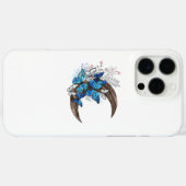 Blauschmetterlinge auf Holzhalbzeugen Case-Mate iPhone Hülle (Rückseite (Horizontal))