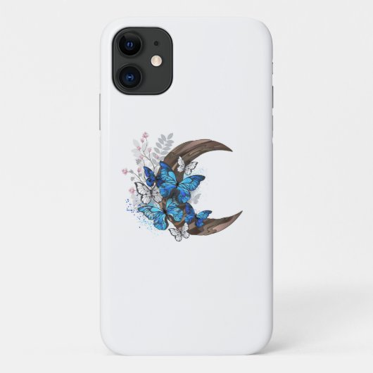 Blauschmetterlinge auf Holzhalbzeugen Case-Mate iPhone Hülle (Rückseite)