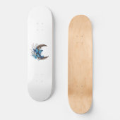 Blauschmetterlinge auf Holzhalbzeugen Skateboard (Vorderseite)