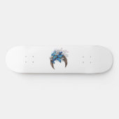 Blauschmetterlinge auf Holzhalbzeugen Skateboard (Horizontal)