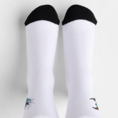 Blauschmetterlinge auf Holzhalbzeugen Socken (Oben)