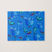 Blauschmetterlinge, Kingfisher und Glockenblume, B Puzzle (Horizontal)
