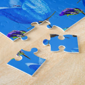 Blauschmetterlinge, Kingfisher und Glockenblume, B Puzzle (Seite)
