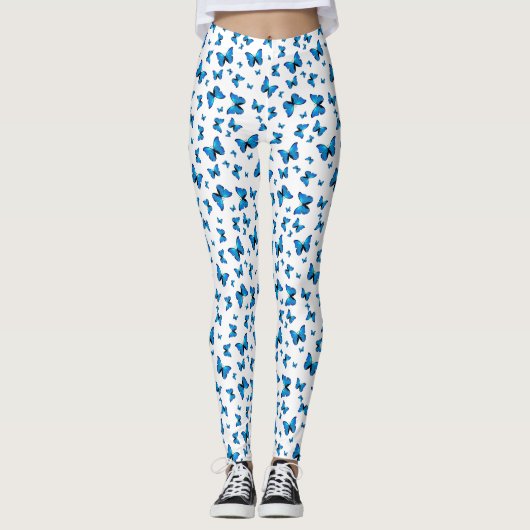 Blauschmetterlinge Leggings (Vorderseite)
