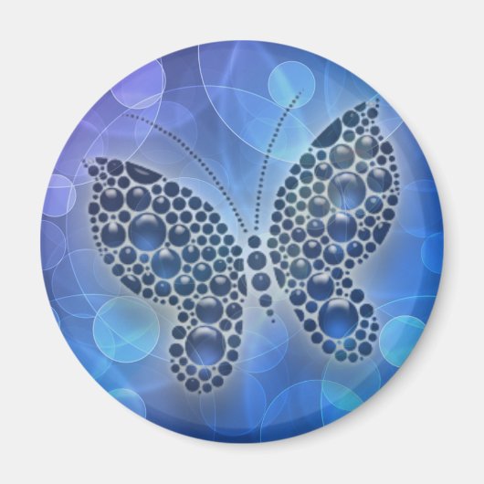 Blauschmetterlinge Magnet (Vorne)