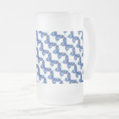Blauschmetterlinge Mattglas Bierglas (VorderseiteRechts)