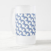 Blauschmetterlinge Mattglas Bierglas (Vorderseite Links)