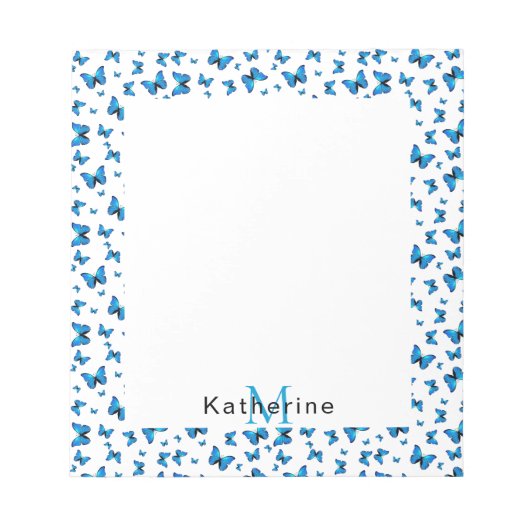 Blauschmetterlinge Notizblock (Vorderseite)