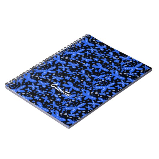 Blauschmetterlinge Notizblock (Linke Seite)