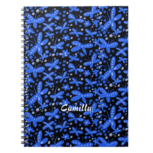 Blauschmetterlinge Notizblock (Vorderseite)