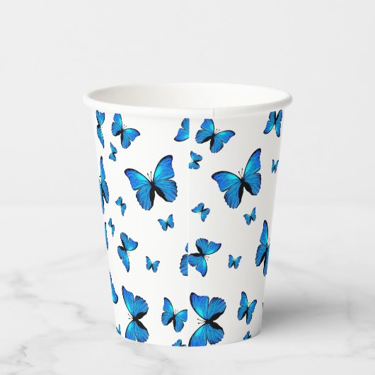 Blauschmetterlinge pappbecher (Rechts)
