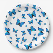 Blauschmetterlinge Pappteller (Vorderseite)
