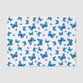 Blauschmetterlinge Seidenpapier