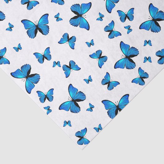 Blauschmetterlinge Seidenpapier (Ausschnitt)