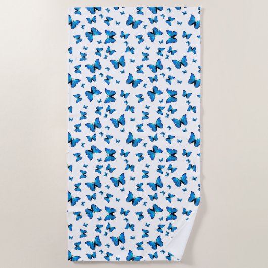 Blauschmetterlinge Strandtuch (Vorderseite)