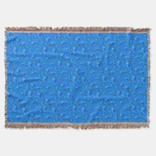 Blauschmetterlinge und Glockenblume, Blume, Decke