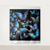 Blauschmetterlinge Wandteppich (Vorderseite)