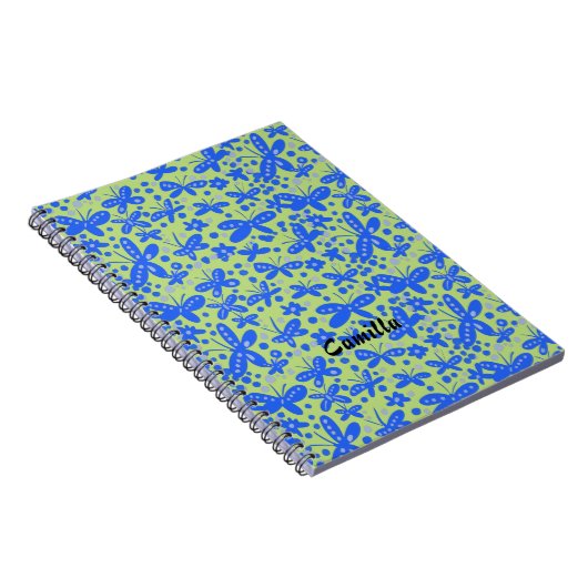 Blauschmetterlingsheft Notizblock (Rechte Seite)