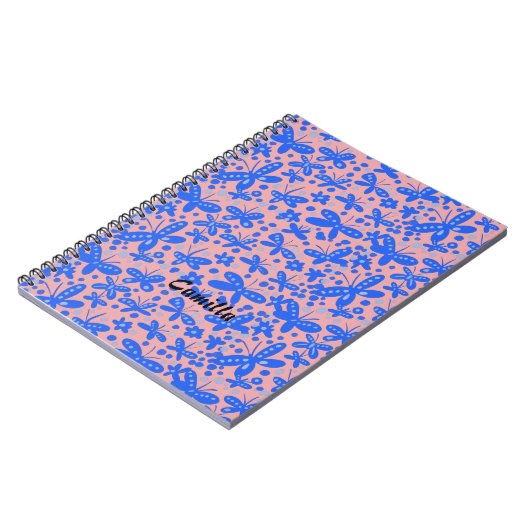 Blauschmetterlingsheft Notizblock (Linke Seite)