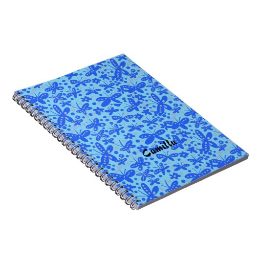 Blauschmetterlingsheft Notizblock (Rechte Seite)