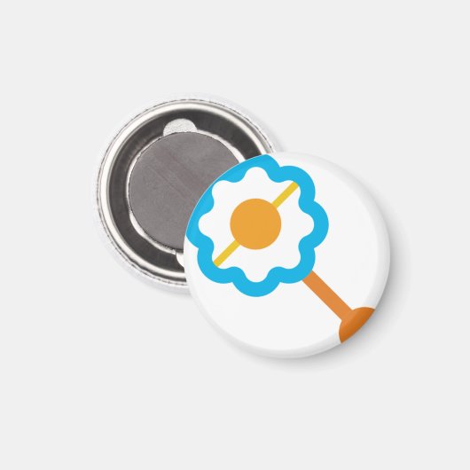 Blauschnäpper Magnet (Vorderseite/Rückseite)