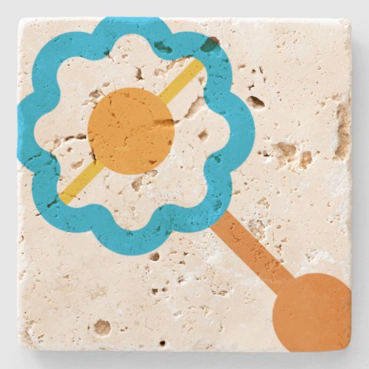 Blauschnäpper Steinuntersetzer (Vorderseite)