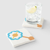 Blauschnäpper Steinuntersetzer (Seitenansicht)