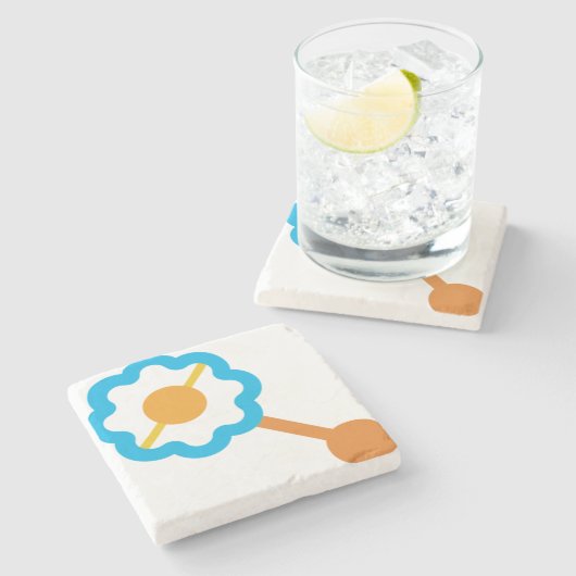 Blauschnäpper Steinuntersetzer (Seitenansicht)