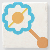 Blauschnäpper Steinuntersetzer (Vorderseite)