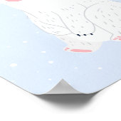 Blauschnee Winterpolar Kinderzimmer Wanddekor Poster (Ecke)