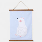 Blauschnee Winterpolar Kinderzimmer Wanddekor Wandteppich Mit Holzrahmen (Vorderseite)