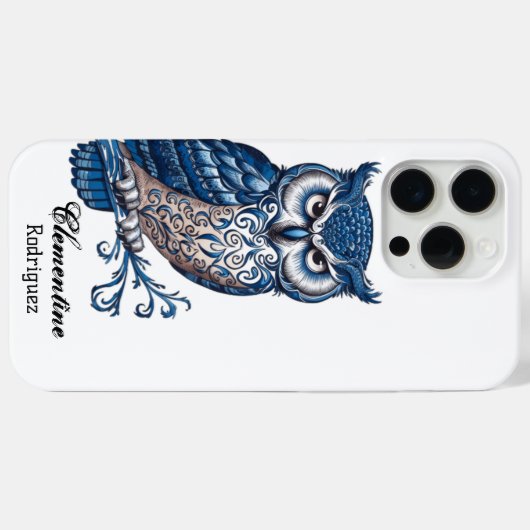 Blauschneeauge Holzschnitzerei Case-Mate iPhone Hülle (Rückseite (Horizontal))