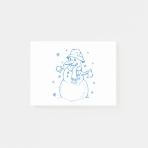 Blauschneefahrer Post-it Klebezettel