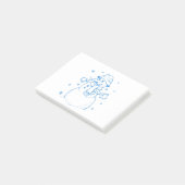 Blauschneefahrer Post-it Klebezettel (angewinkelt)